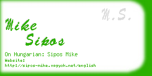mike sipos business card